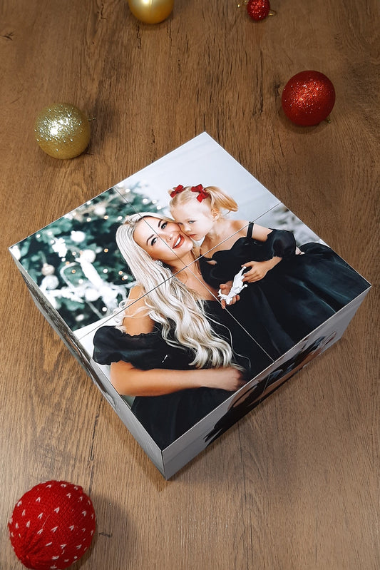 20×10 cm Personalized Photo Cube – Custom Gift with 6 Photos