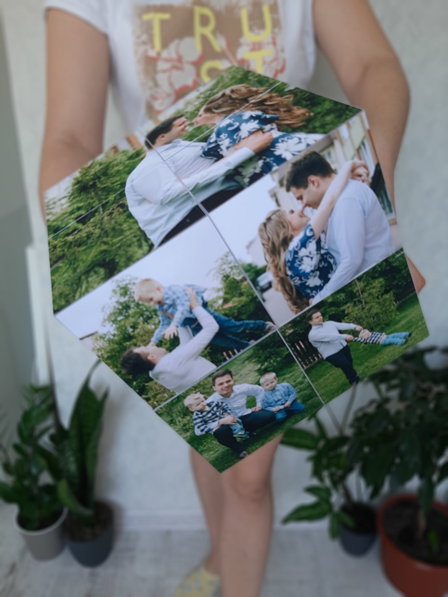 20×20 cm Personalized Photo Cube – Custom Gift with 12 Photos