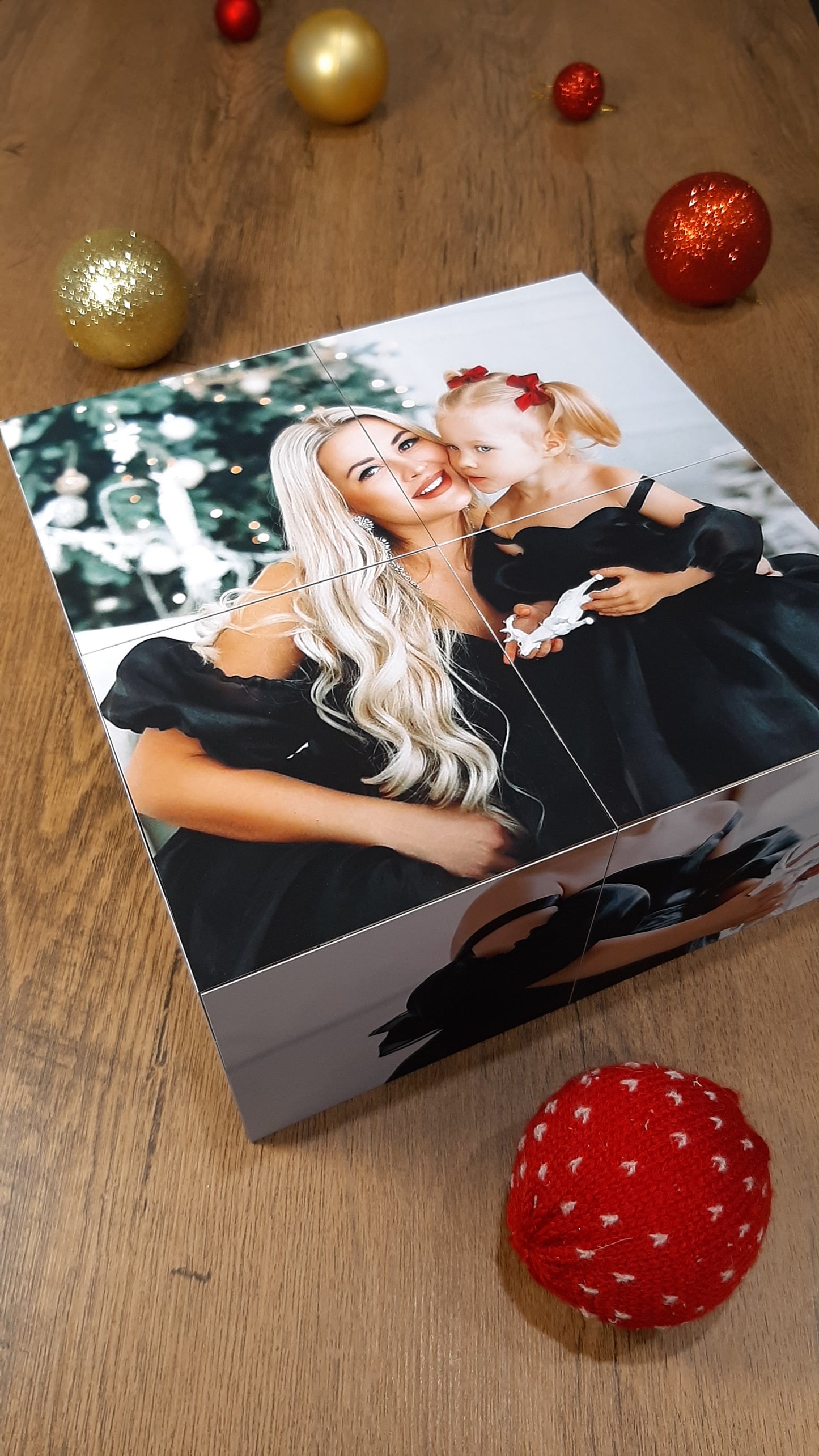 20×10 cm Personalized Photo Cube – Custom Gift with 6 Photos