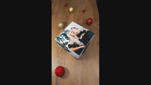 20×10 cm Personalized Photo Cube – Custom Gift with 6 Photos